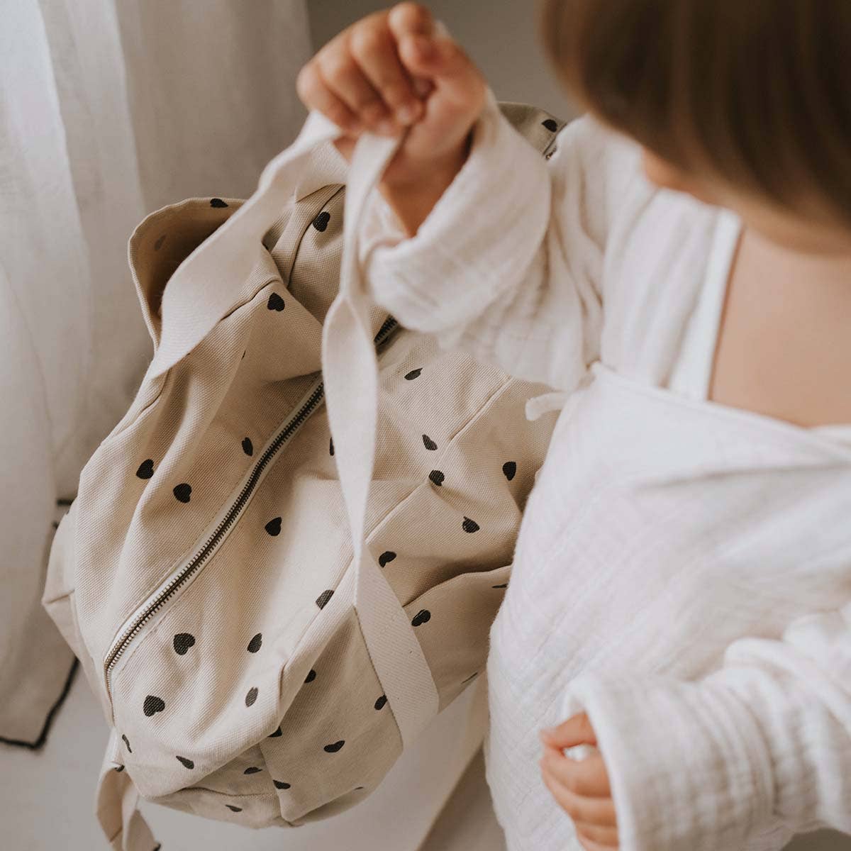 RAPHAEL DIAPER BAG - WEEKEND BAG SAND