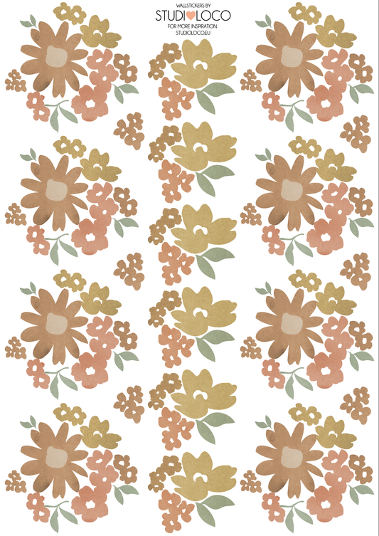 4 SHEETS OF WALL STICKERS DITSY