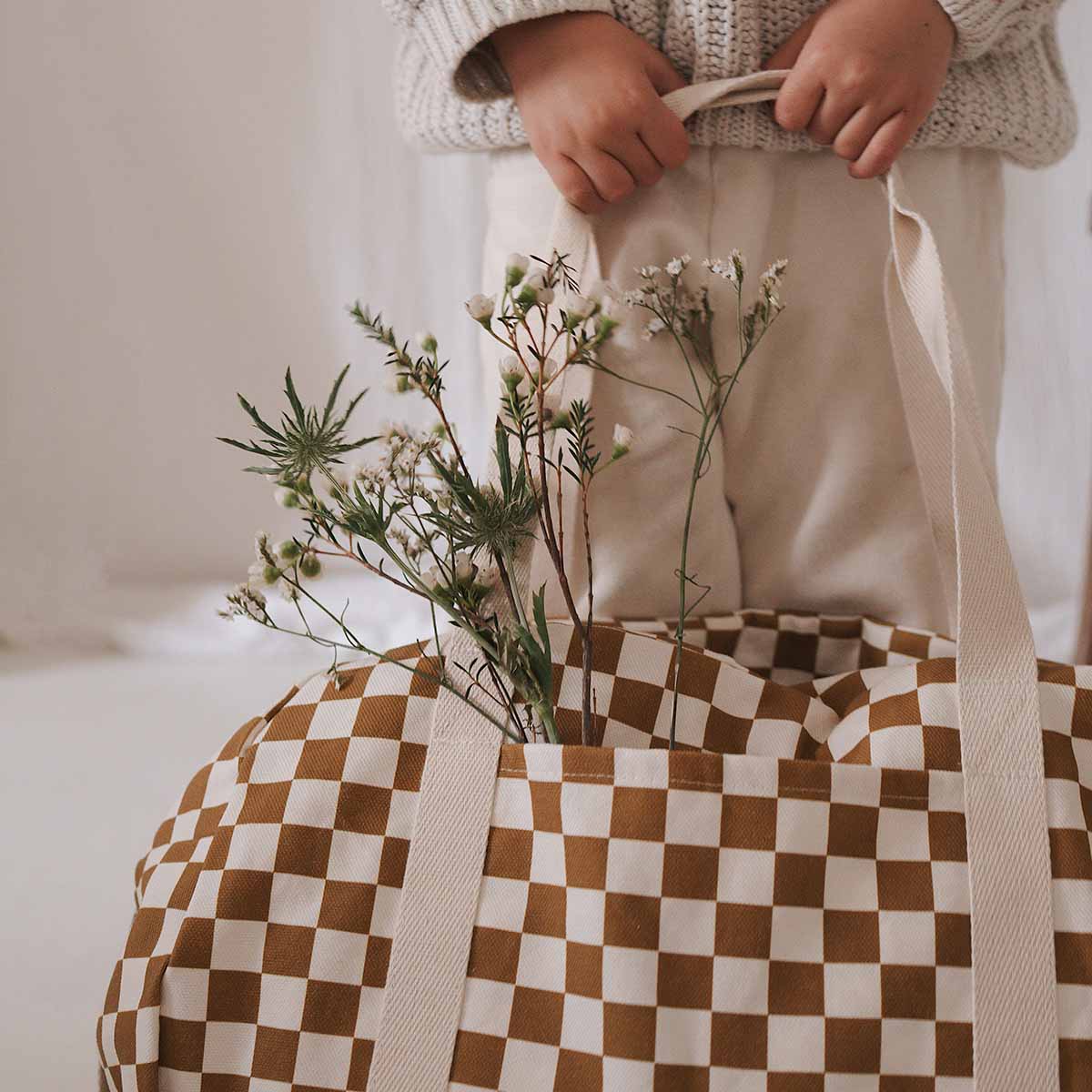 RAPHAEL DIAPER BAG - WEEKEND BAG CHECKERBOARD