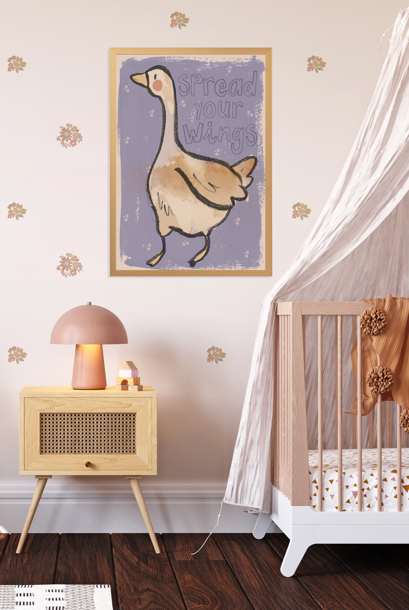 Dove print single duvet cover