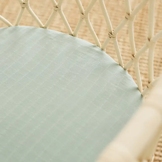 Sage Green Organic Bassinet Sheet