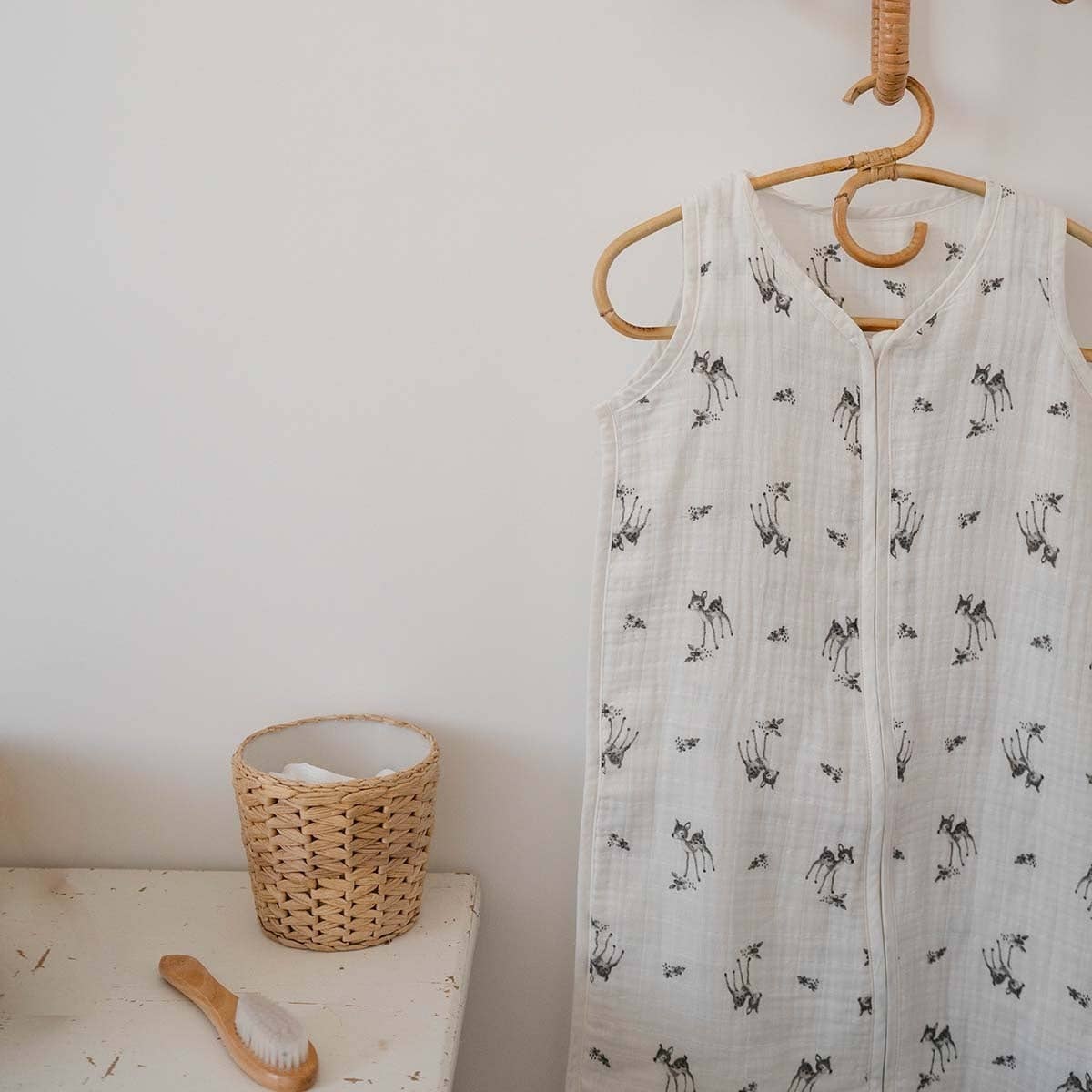ADELE LIGHTWEIGHT BABY SLEEPING BAG - FAWN ECRU