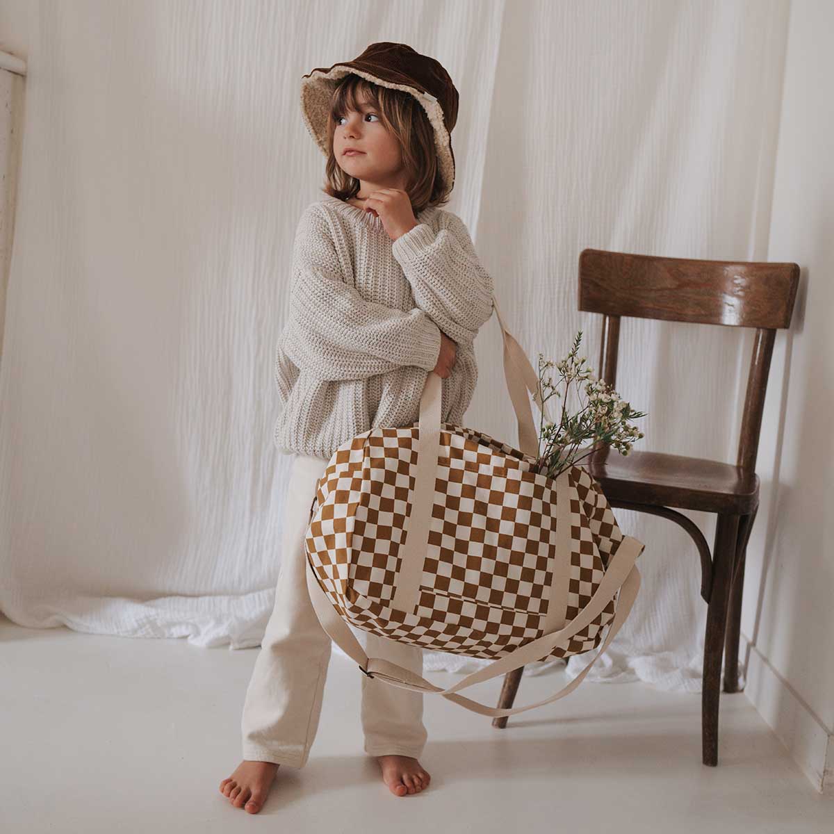 RAPHAEL DIAPER BAG - WEEKEND BAG CHECKERBOARD
