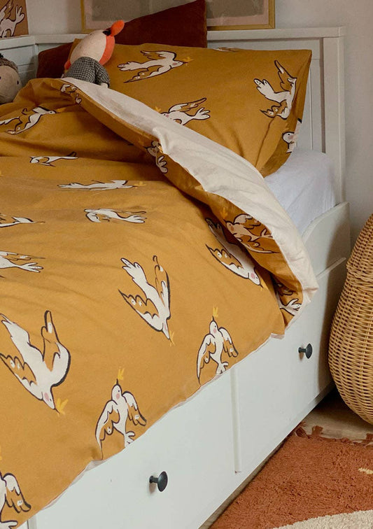 Dove print single duvet cover