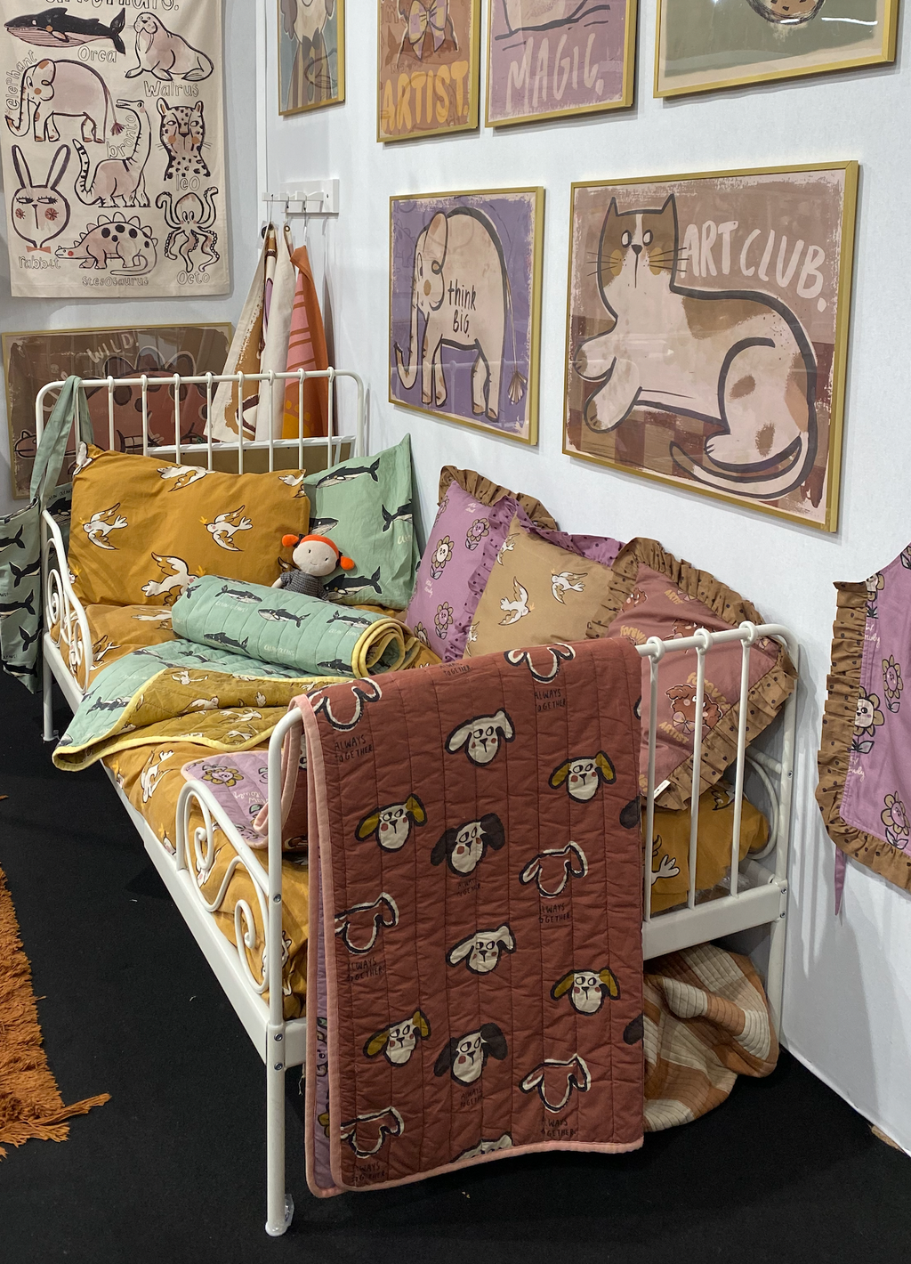 Dove print sine duvet cover