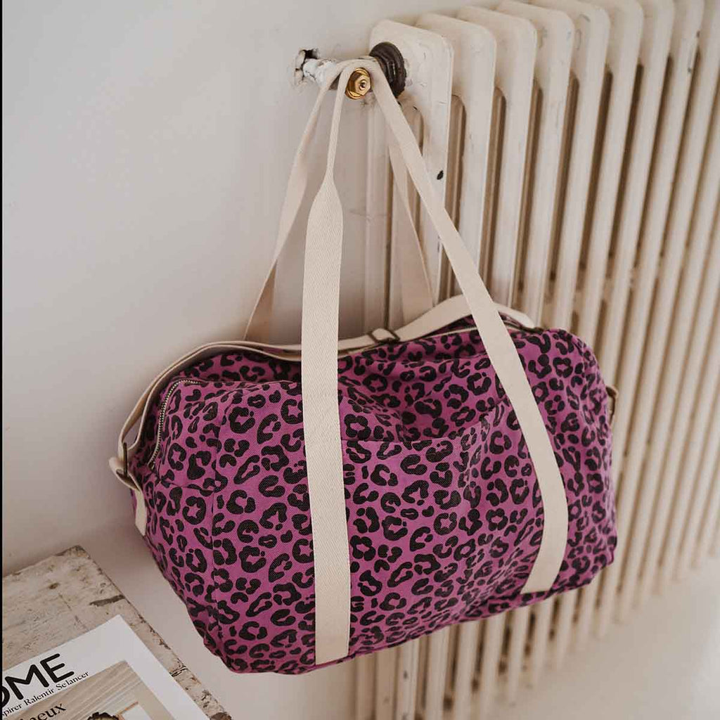 RAPHAEL MANTERNITY BAG - WEEKEND BAG - ORCHID LEOPARD