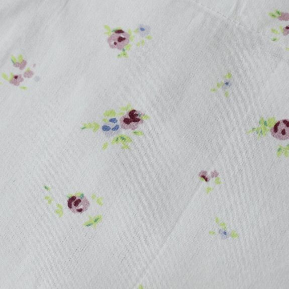 Quilted Toy Bag - Floral & Pink Stripe