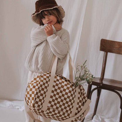 RAPHAEL DIAPER BAG - WEEKEND BAG CHECKERBOARD