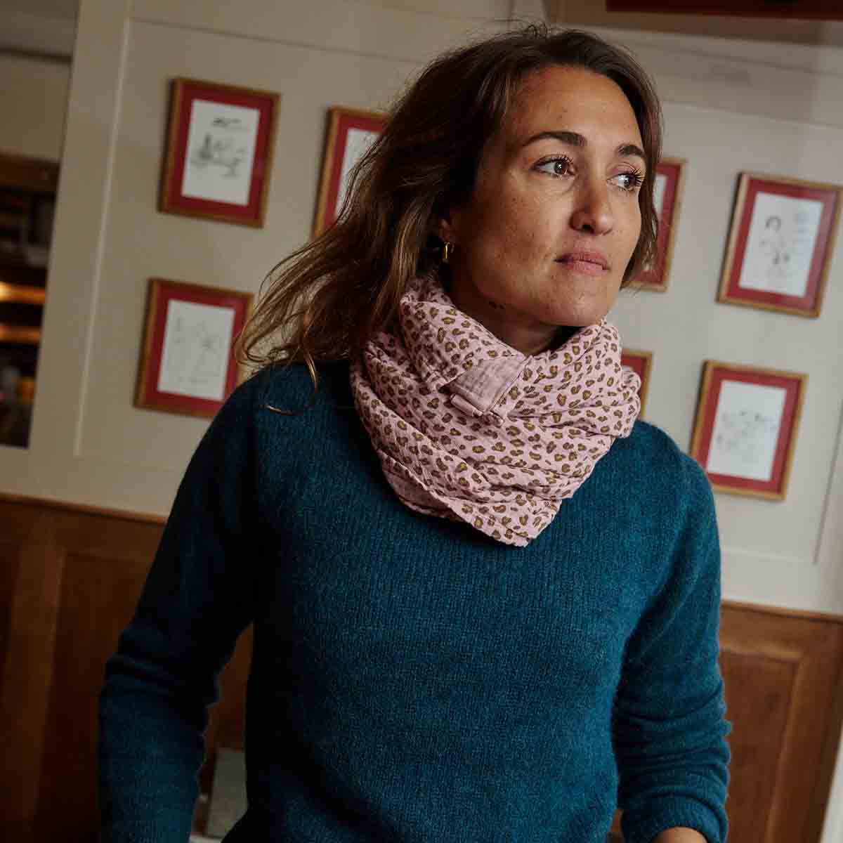 BIANCA SWADDLE MINI LEOPARD CANDY PINK