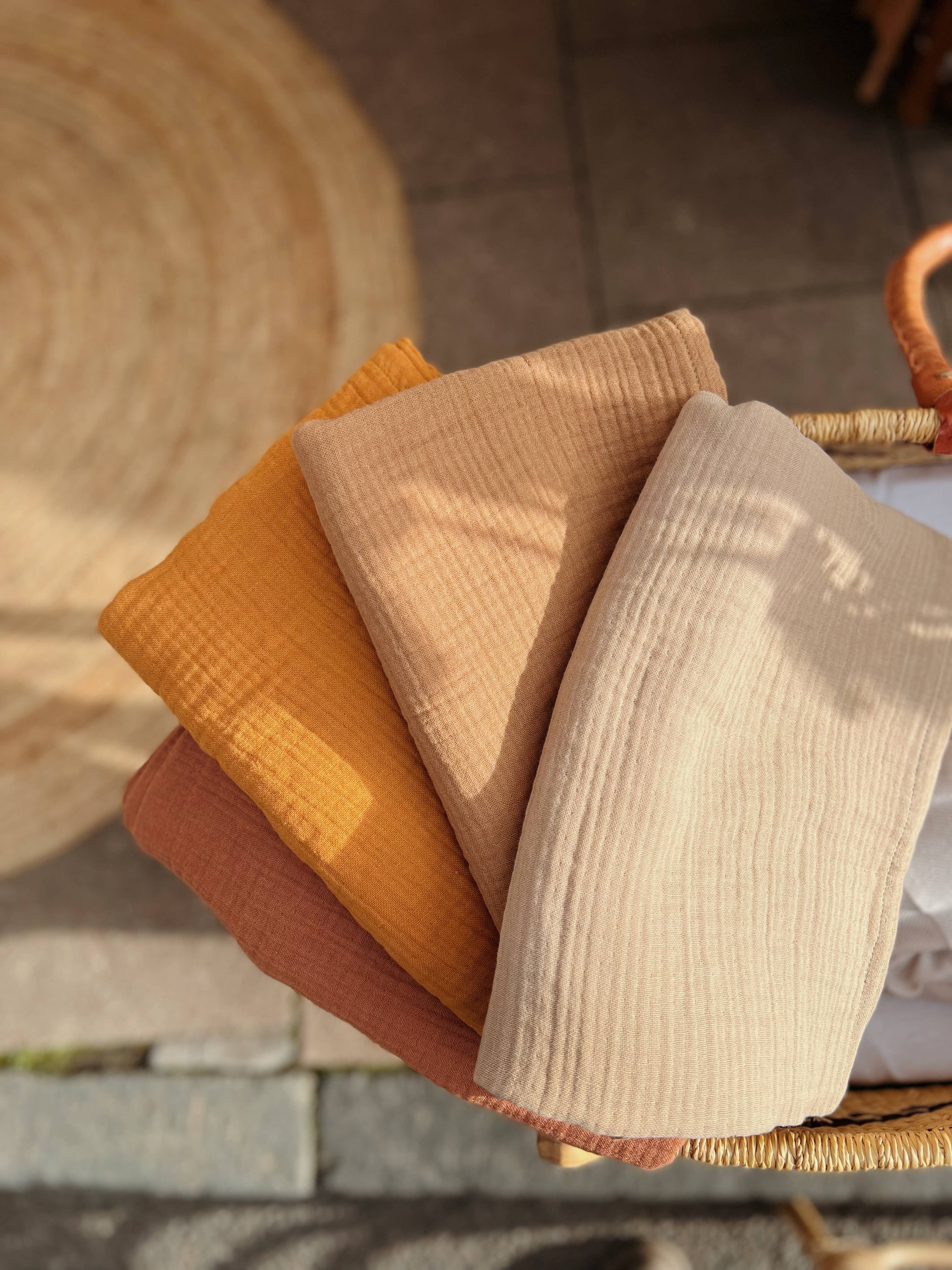 Organic Muslin Blankets Neutral Colors Extra Large - Rockermumma