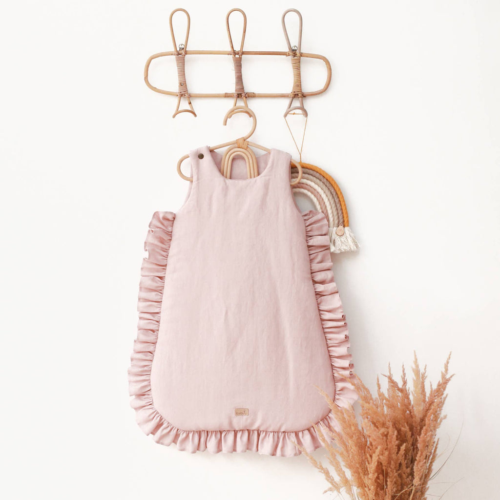 Linen baby sleeping bag frills -2 colors / 1, 1.5, 2.5 TOG