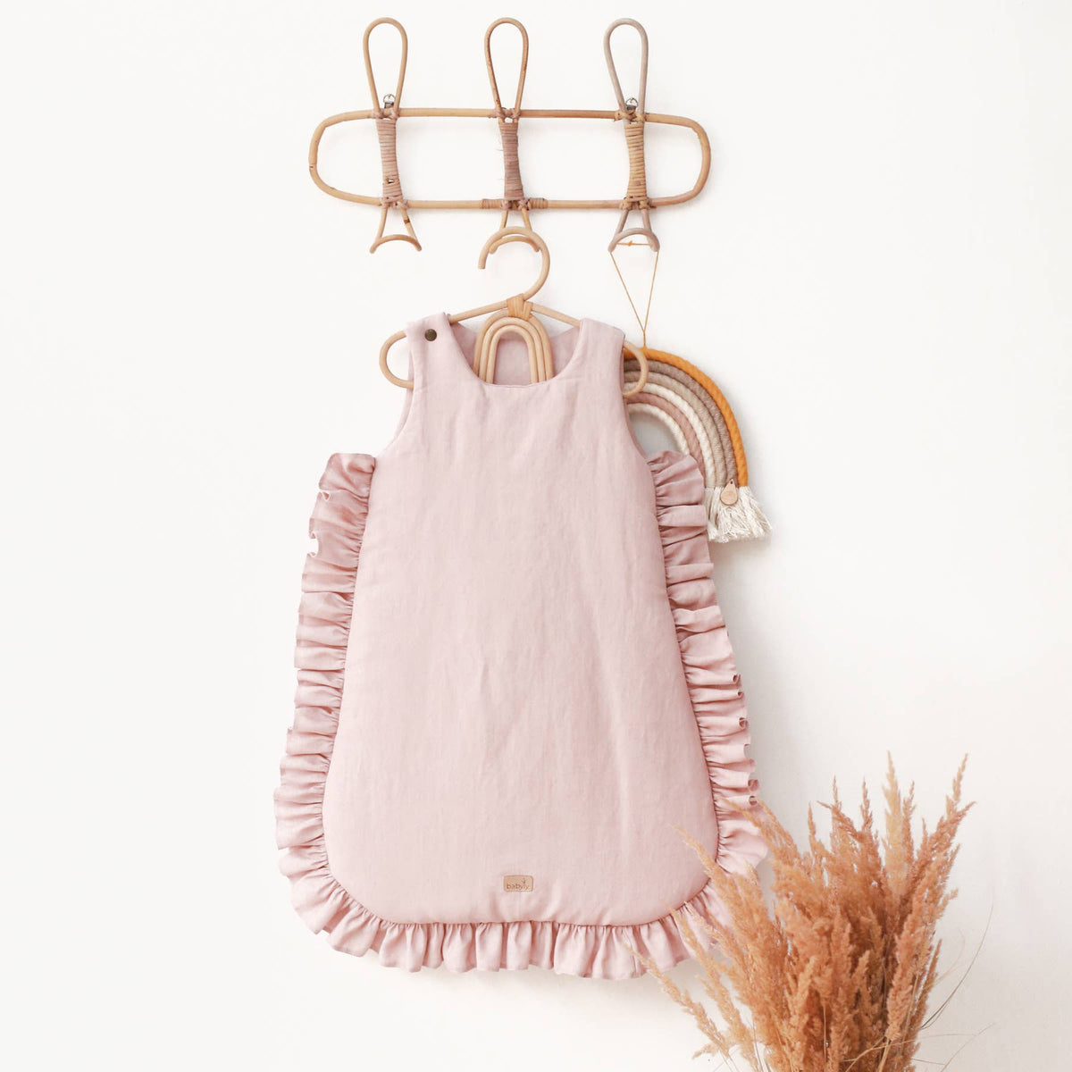 Linen baby sleeping bag frills -2 colors / 1, 1.5, 2.5 TOG