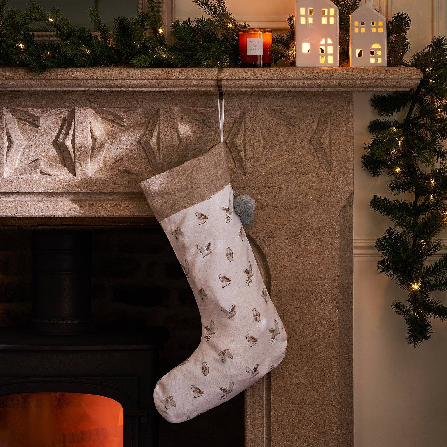 Snowy Owls Christmas Stocking - Rockermumma