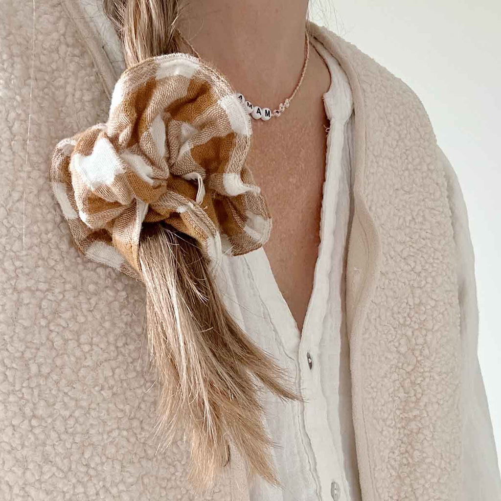 SCRUNCHIE VICHY CARAMEL