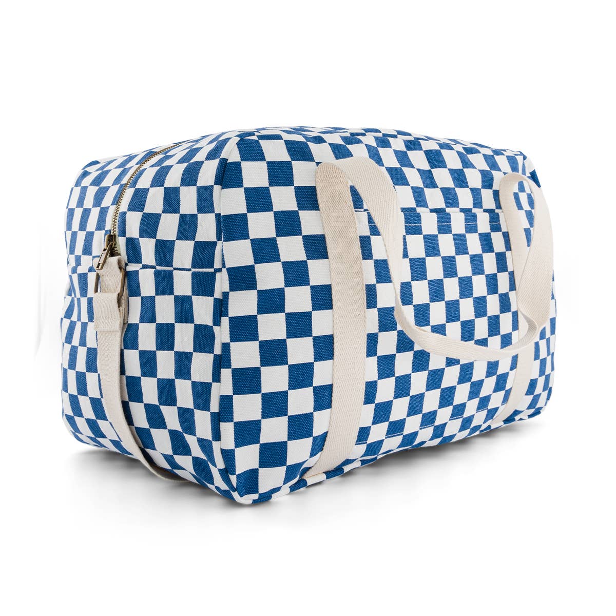 RAPHAEL NAPPY BAG - WEEKEND BAG CHECKERBOARD BLUE