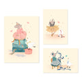 The Little Dance School - Set of 3 Posters