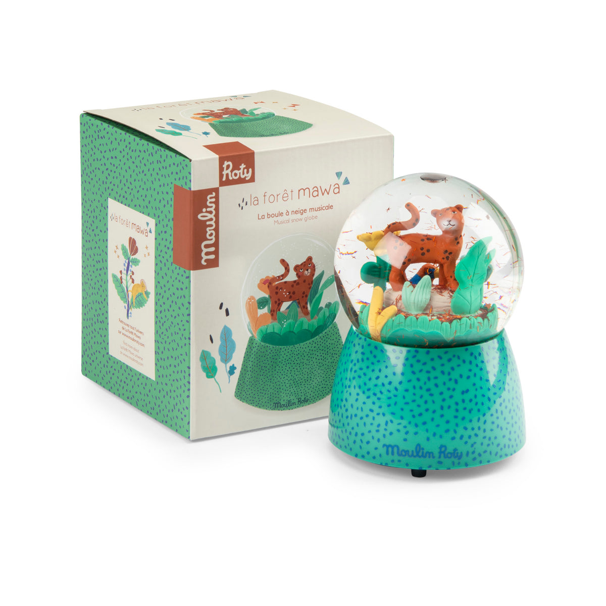 Musical snow globe La forêt Mawa by Moulin Roty
