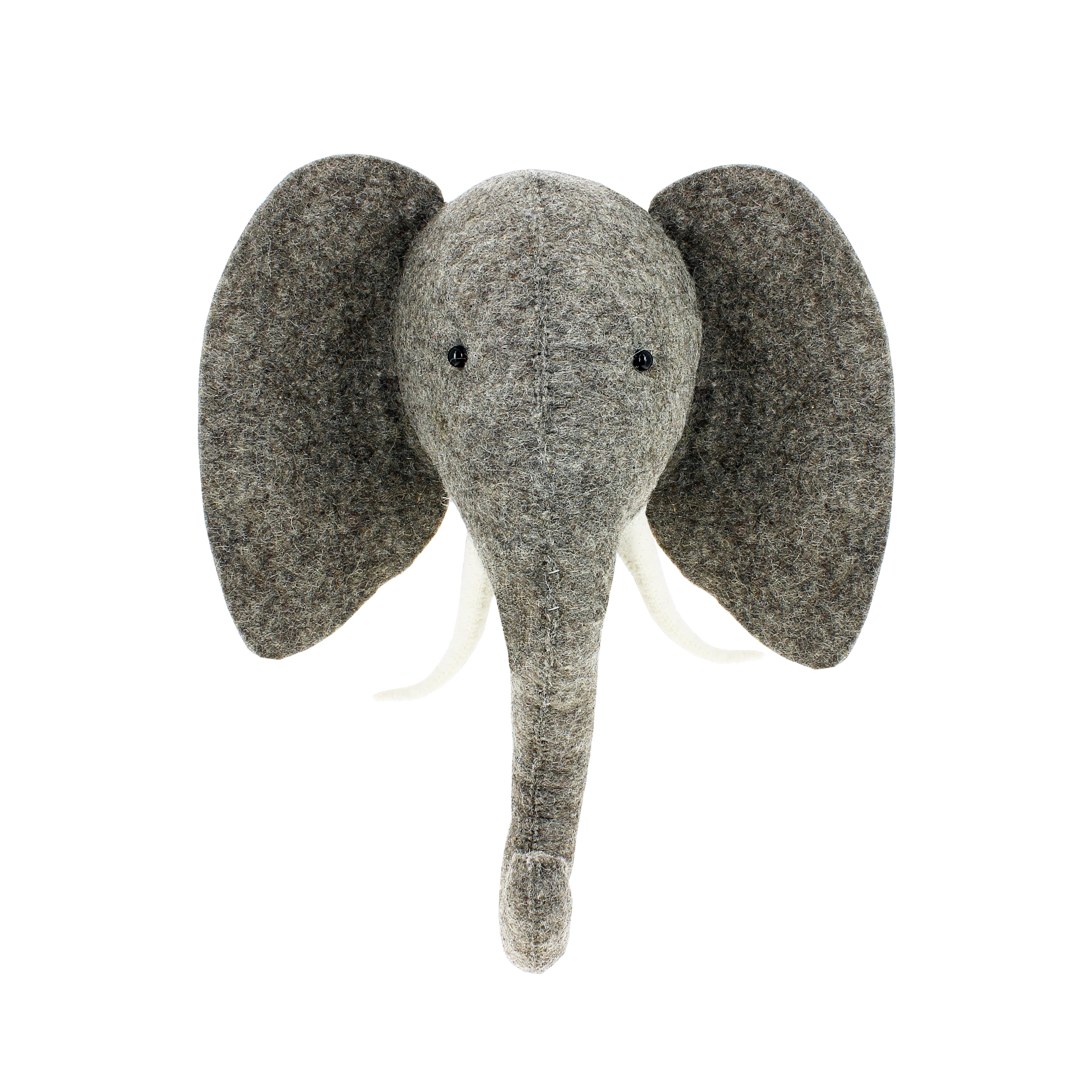 Elephant Head with Tusks and upward facing Trunk - Medium Size -  Fiona Walker