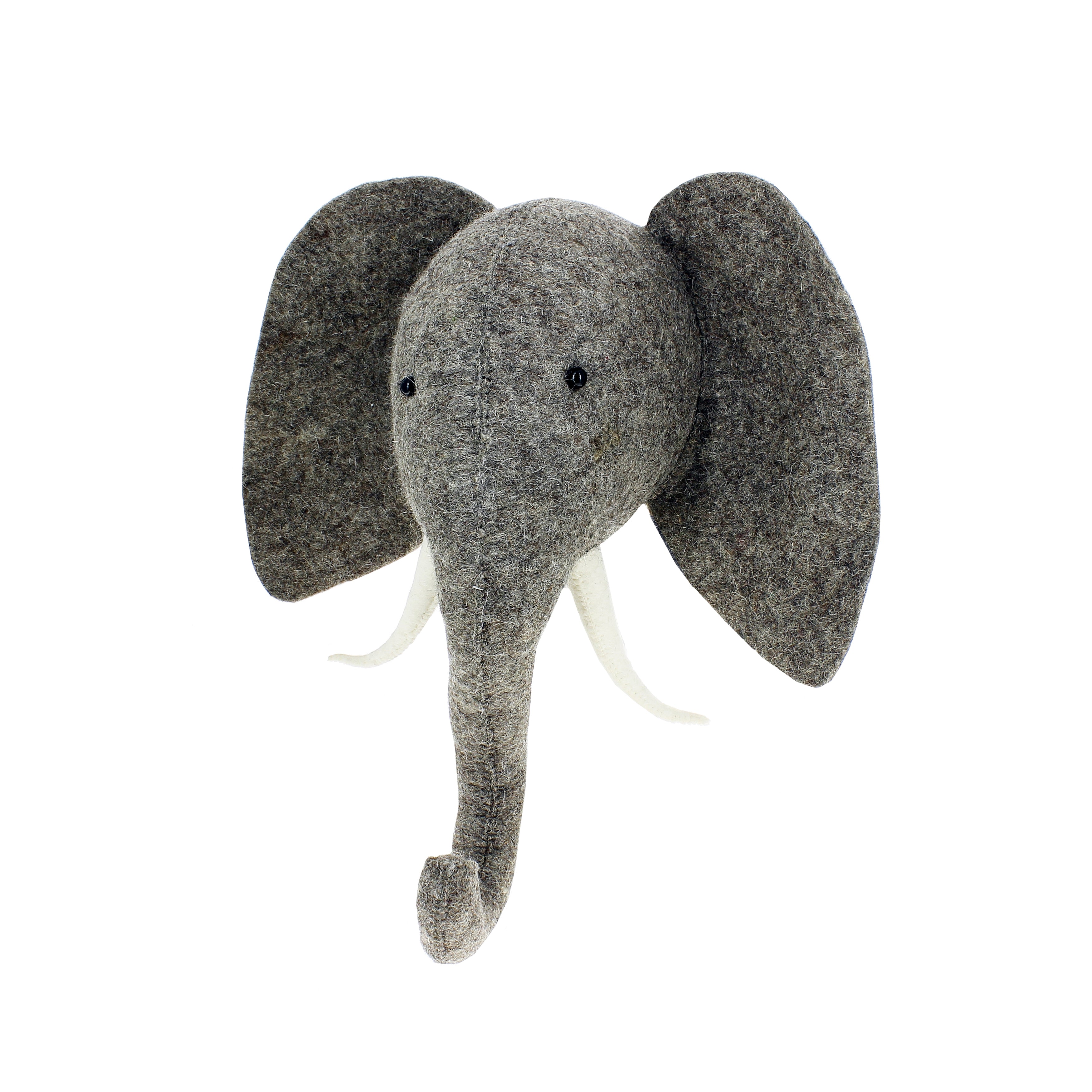 Elephant Head with Tusks and upward facing Trunk - Medium Size -  Fiona Walker