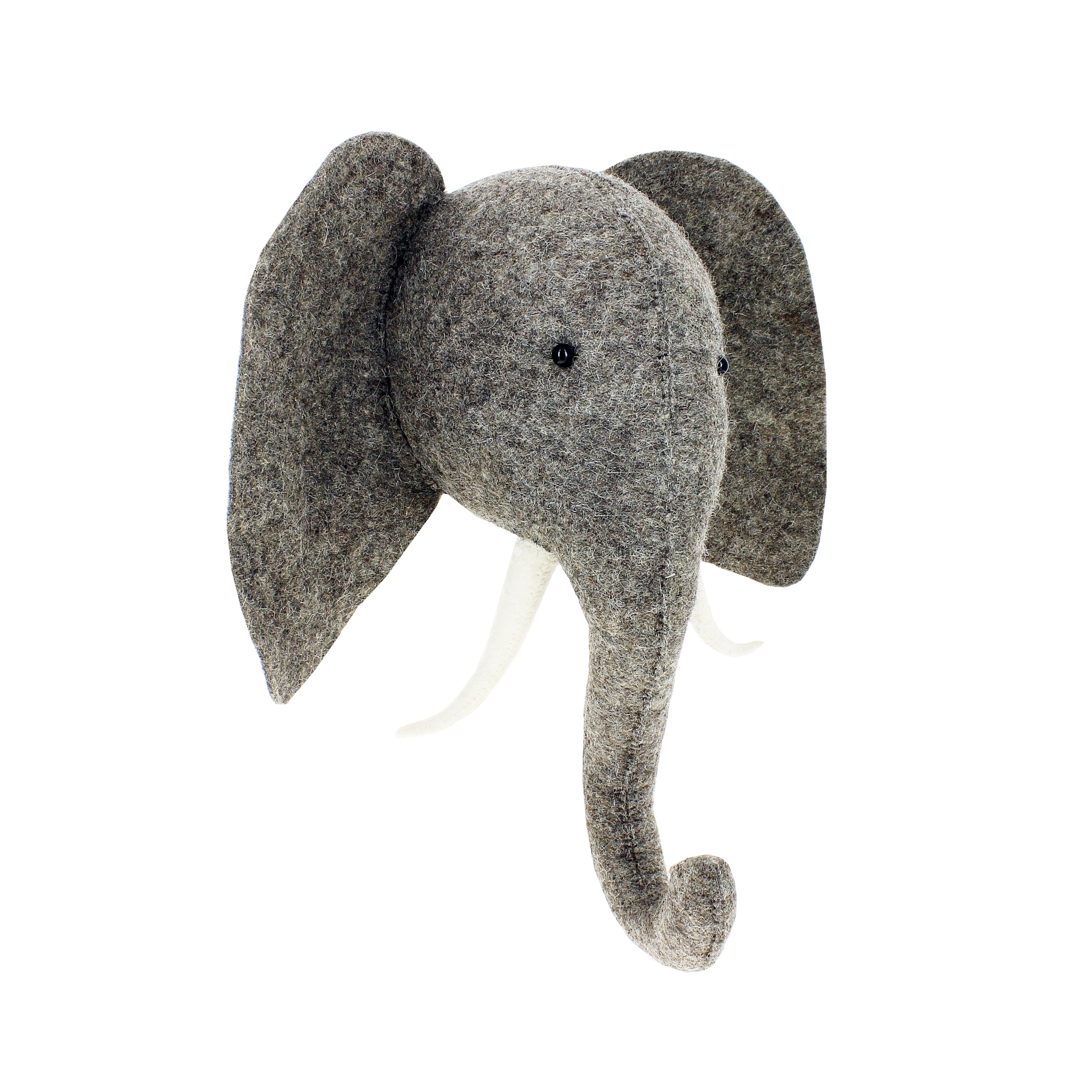 Elephant Head with Tusks and upward facing Trunk - Medium Size -  Fiona Walker