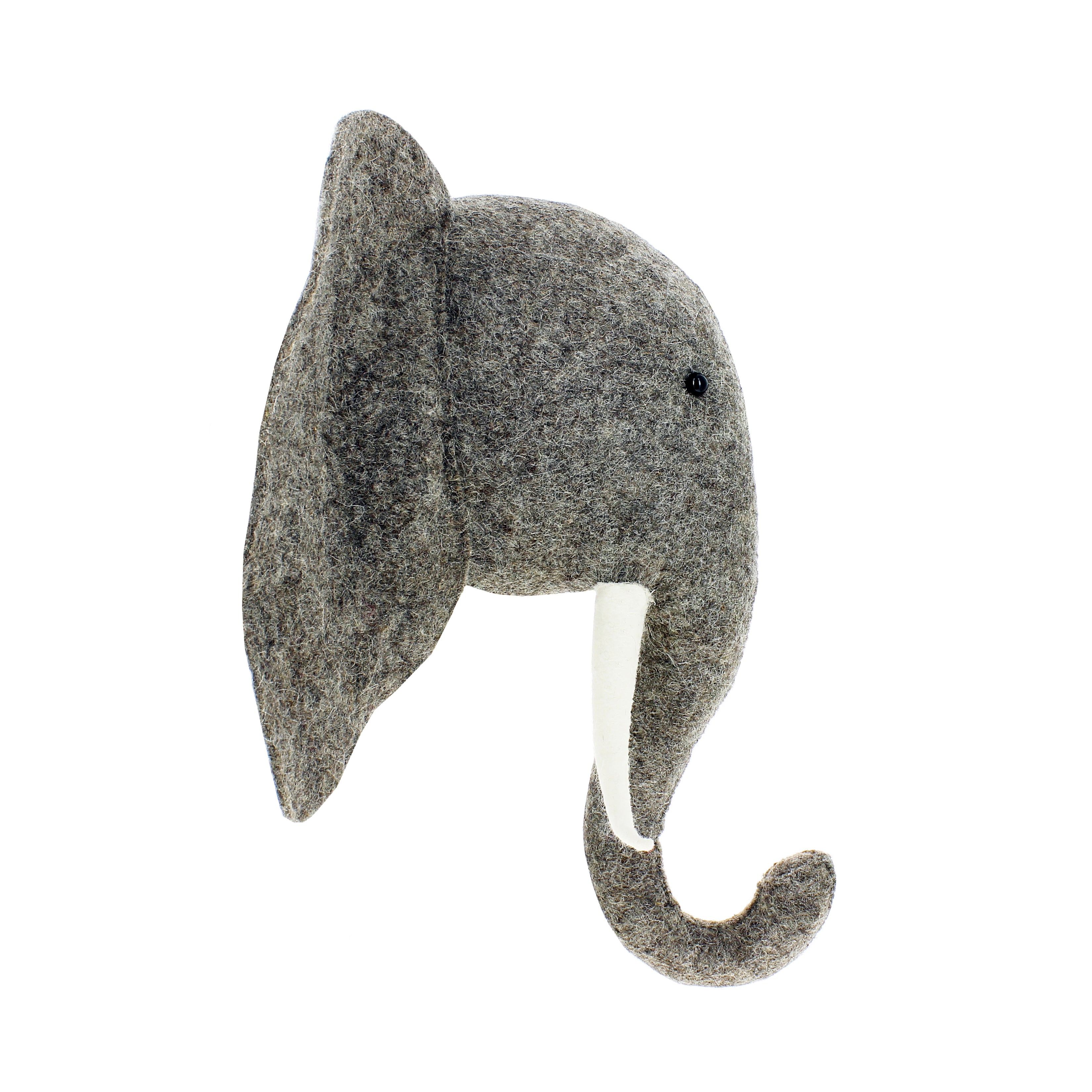 Elephant Head with Tusks and upward facing Trunk - Medium Size -  Fiona Walker