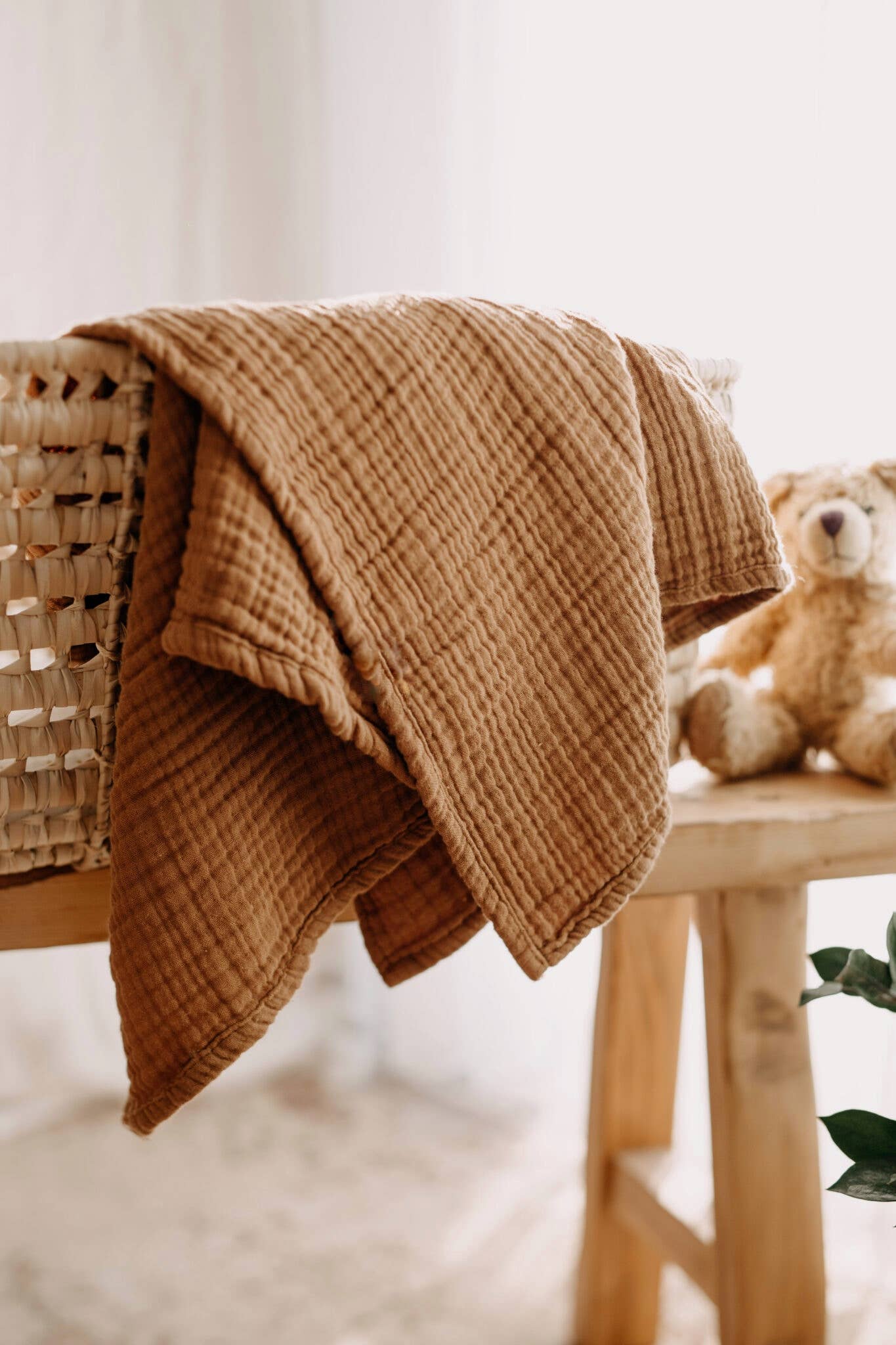 Organic Muslin Blankets Neutral Colors Extra Large