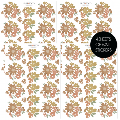 4 SHEETS OF WALL STICKERS DITSY