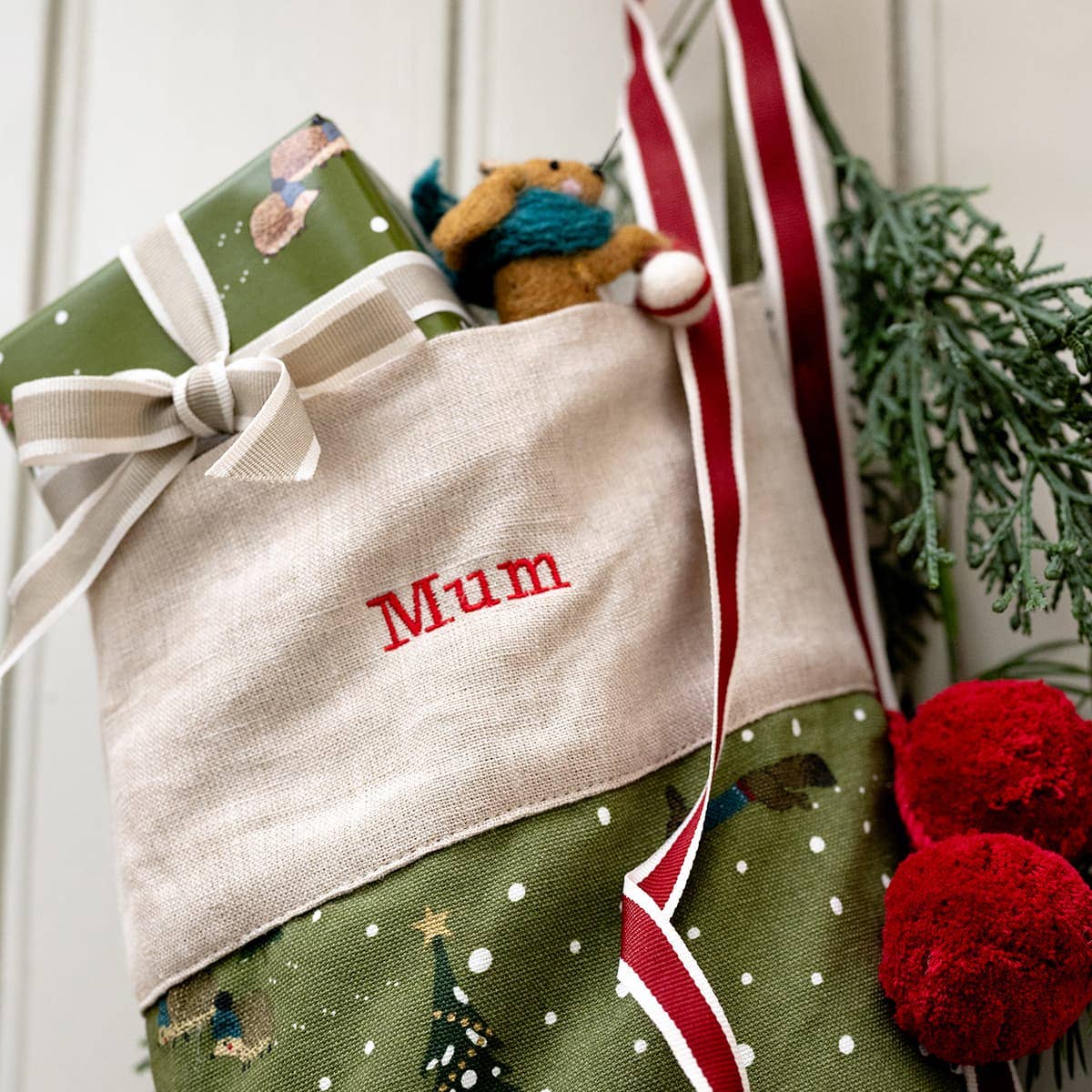 Festive Forest Christmas Stocking - Rockermumma