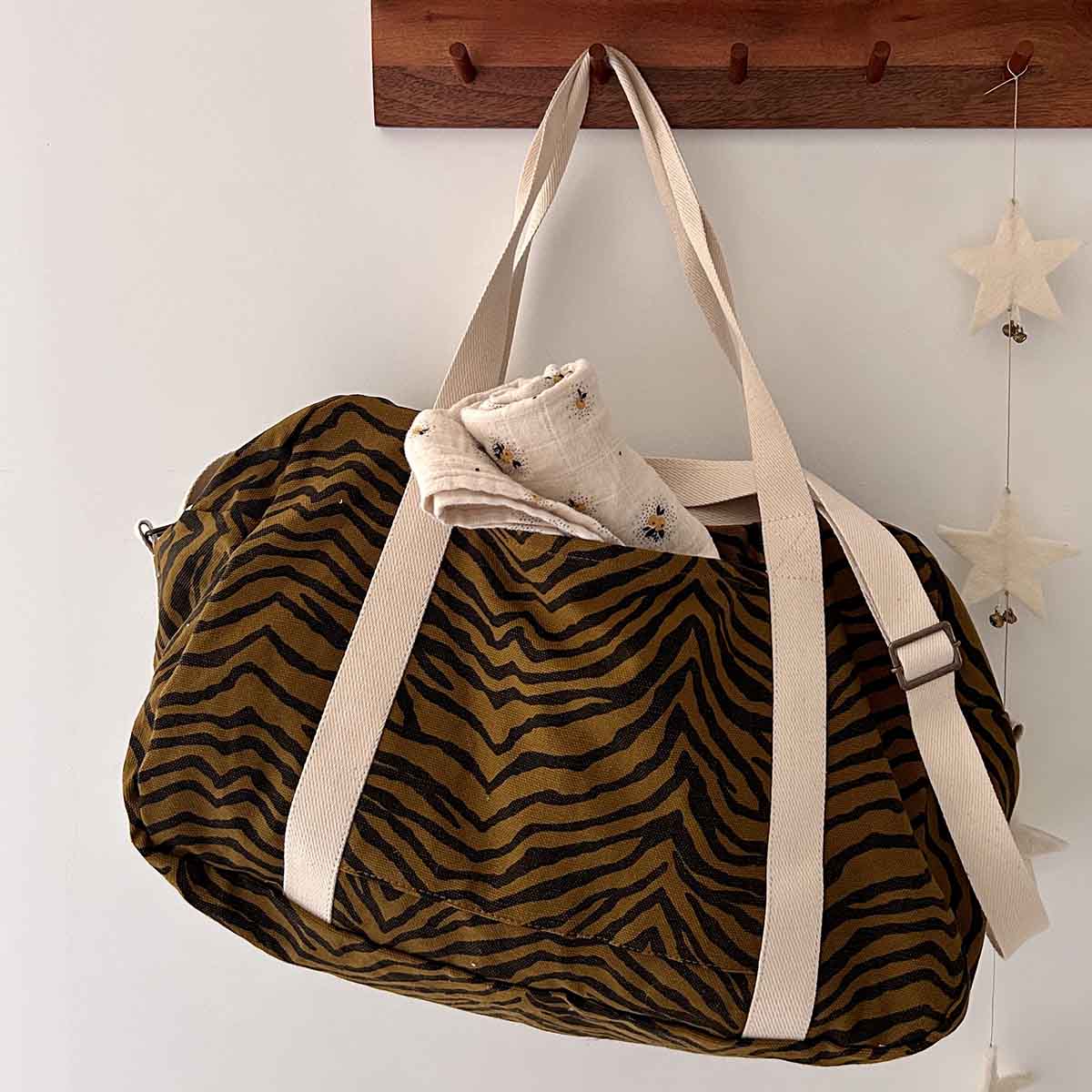WEEKEND BAG - BABY BAG RAPHAEL - TAPENADE ZEBRA DESIGN