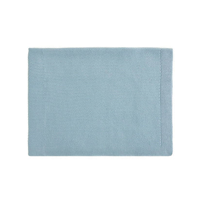 BABY COTTON BLANKET BOU WINTER BLUE