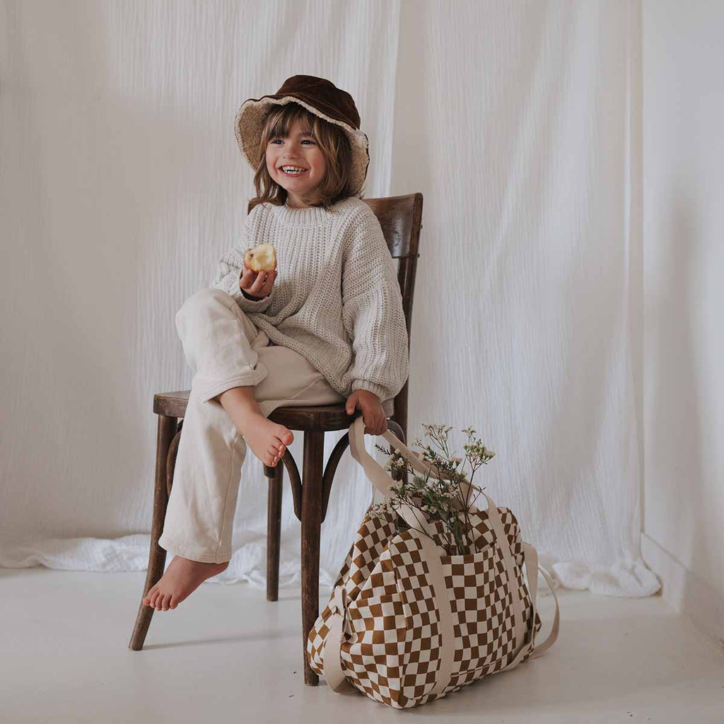 RAPHAEL DIAPER BAG - WEEKEND BAG CHECKERBOARD