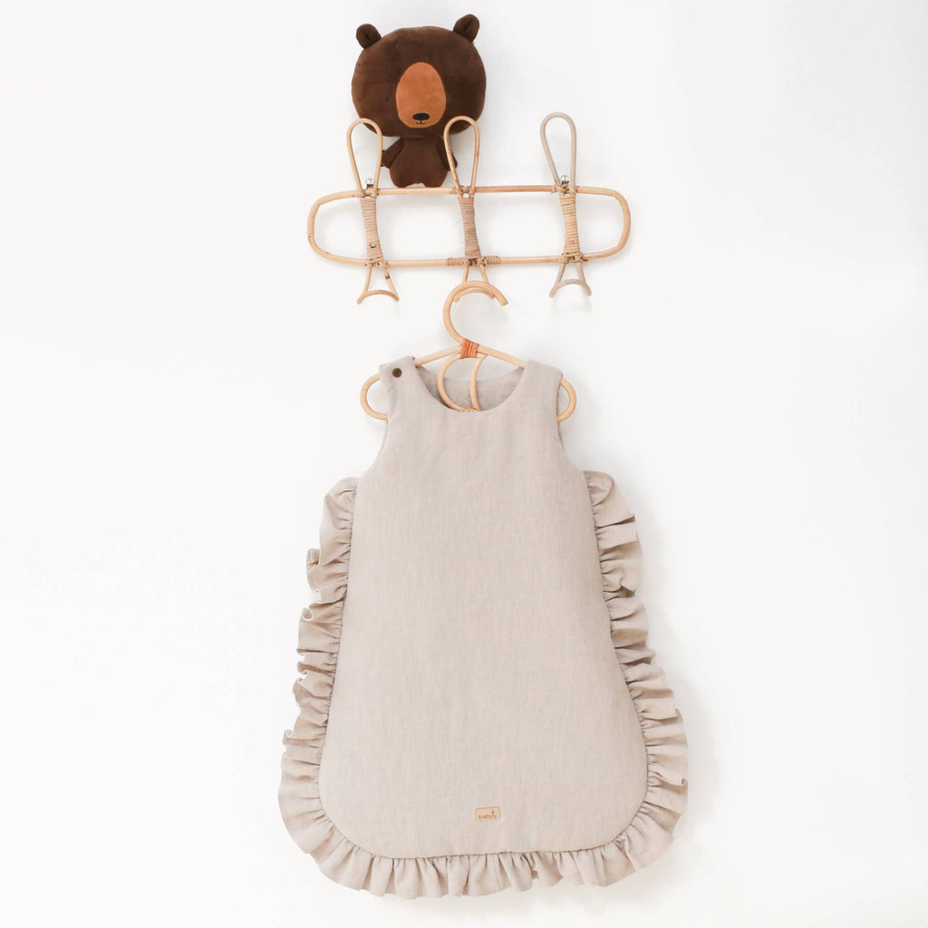 Linen baby sleeping bag frills -2 colors / 1, 1.5, 2.5 TOG