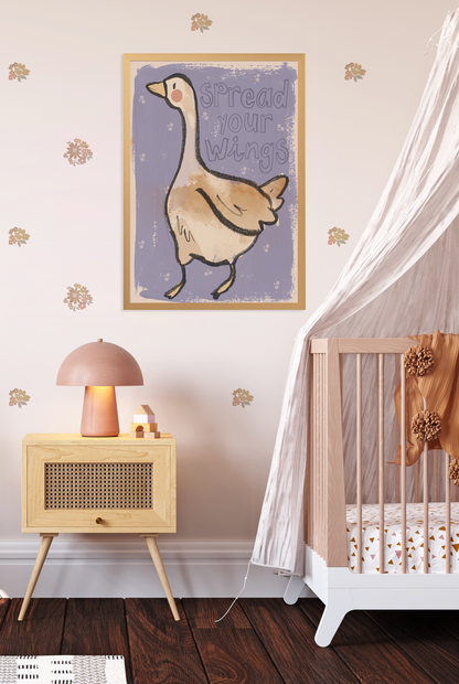 Dove print single duvet cover