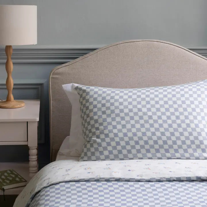 AVERY ROW WAVES DUVET SET IN BLUE