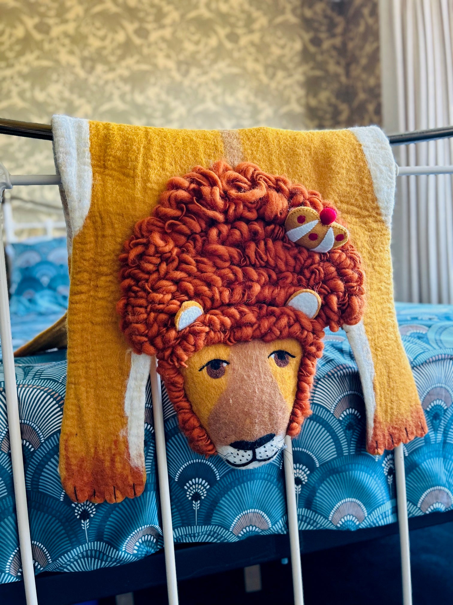 Leopold the Lion Felt Rug