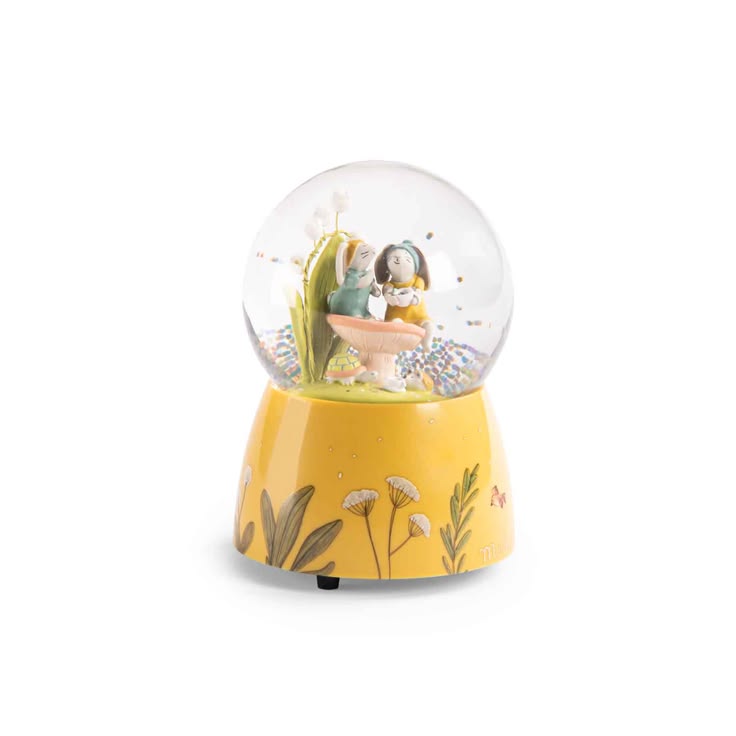 Musical snow globe Trois Petits Lapins