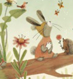 Strolling across a branch Poster