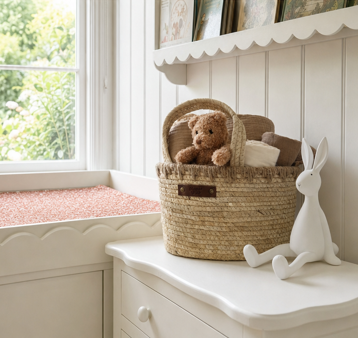 Neutral Coloured Nappy Caddy Hamper