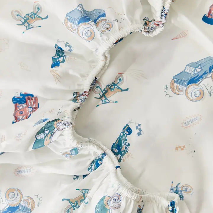 Vehicles Organic  Cot Bed  Fitted Sheet (140 x 70cm)
