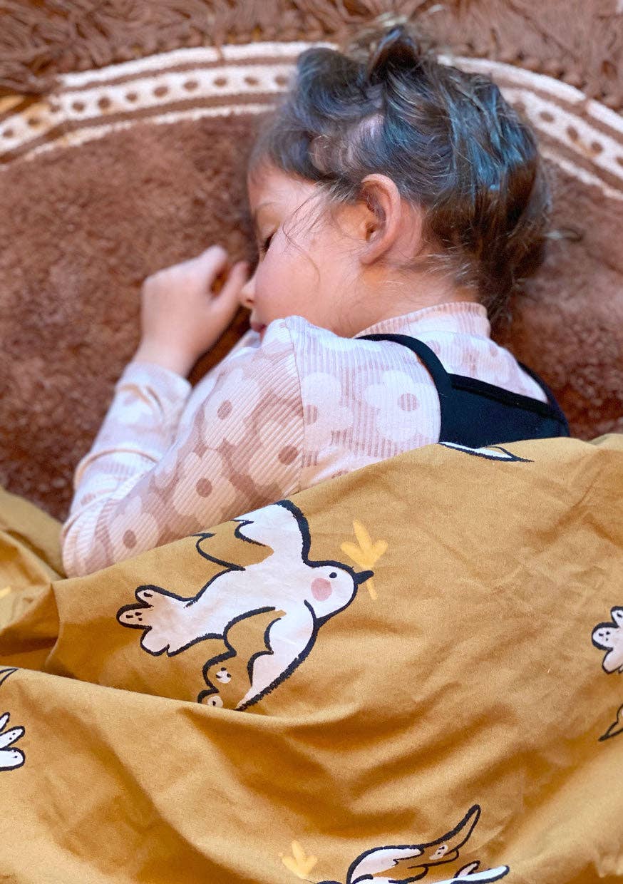 Dove print sine duvet cover