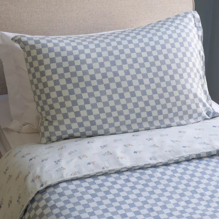 AVERY ROW WAVES DUVET SET IN BLUE