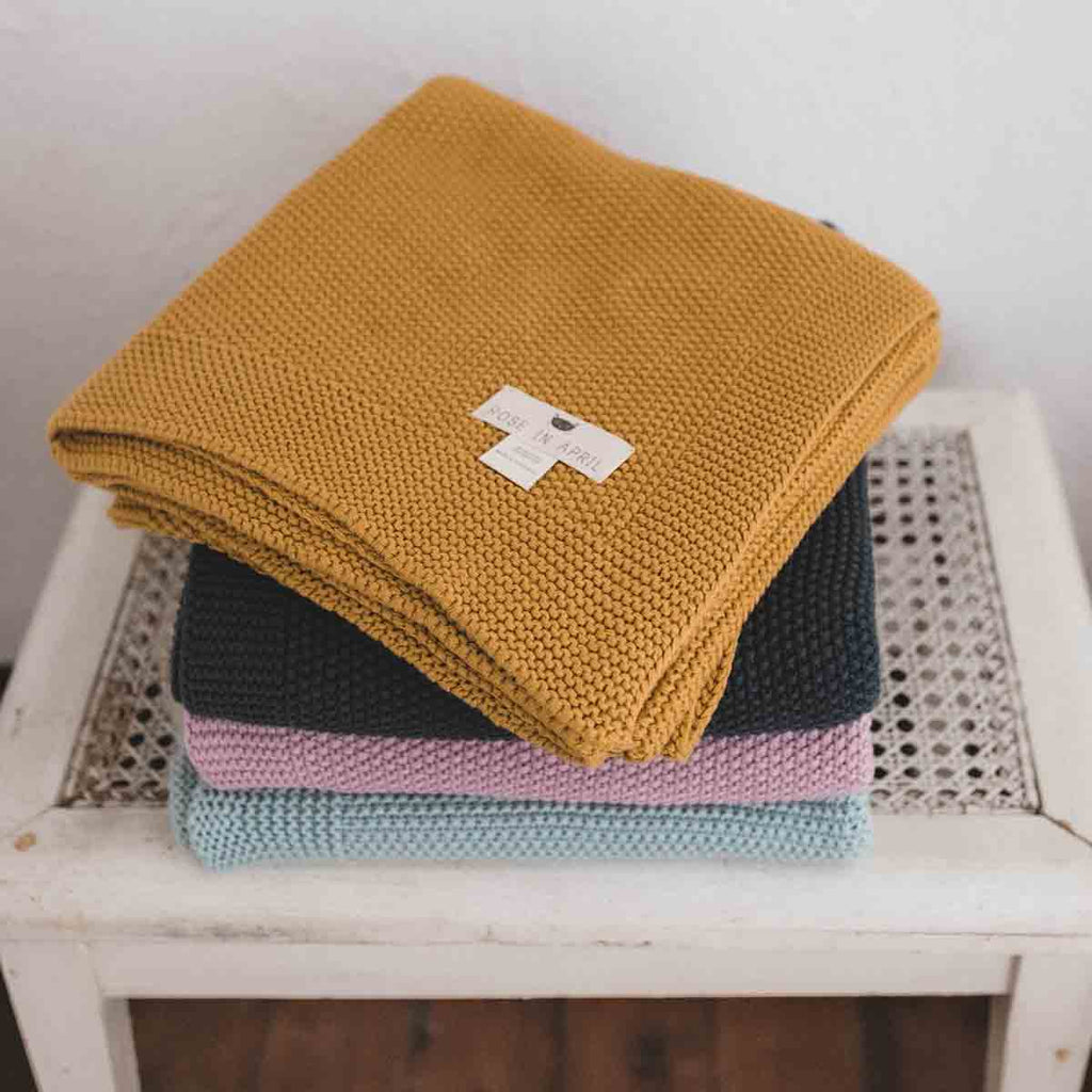 BABY COTTON BLANKET BOU LILAC