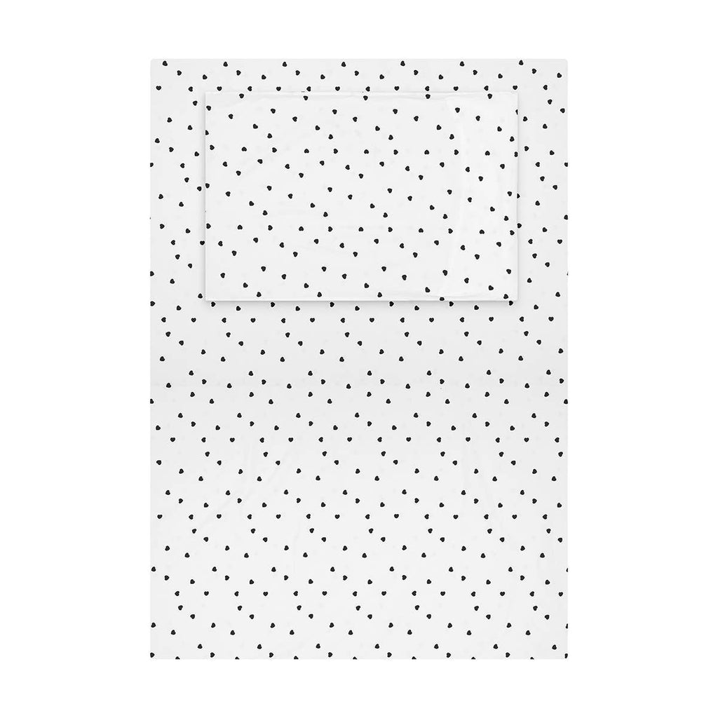 BED LINEN SET BLACK HEART