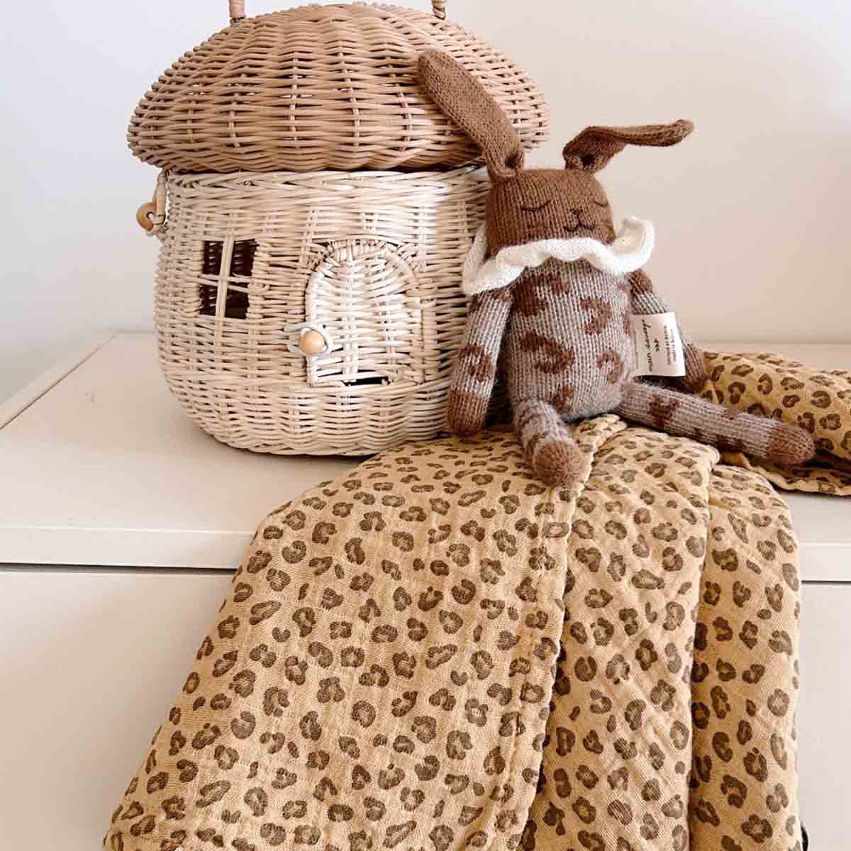 BIANCA SWADDLE MINI LEOPARD COFFEE