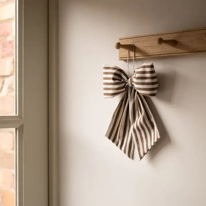 Brown and cream checkered decorative bow - *Pre-order now* (Copy)