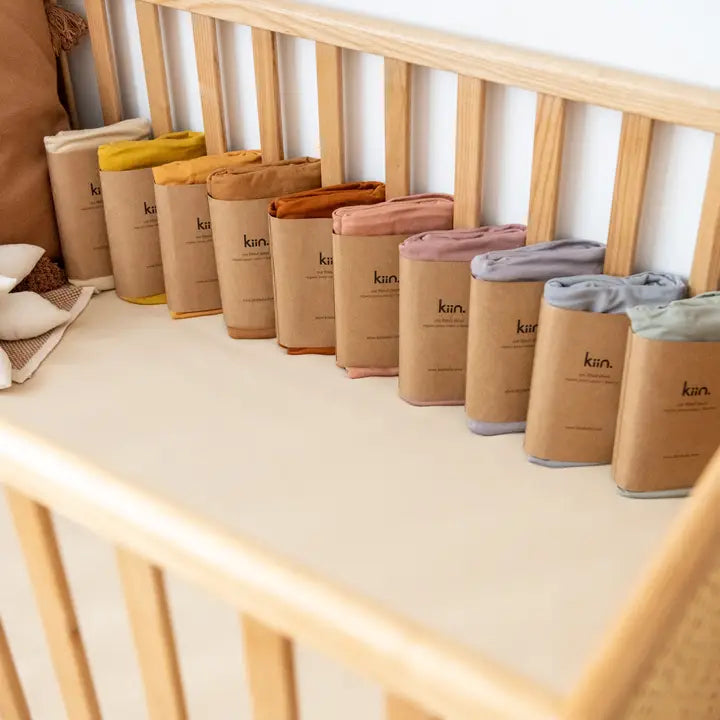 Caramel Organic  Fitted Cot Sheet - Rockermumma