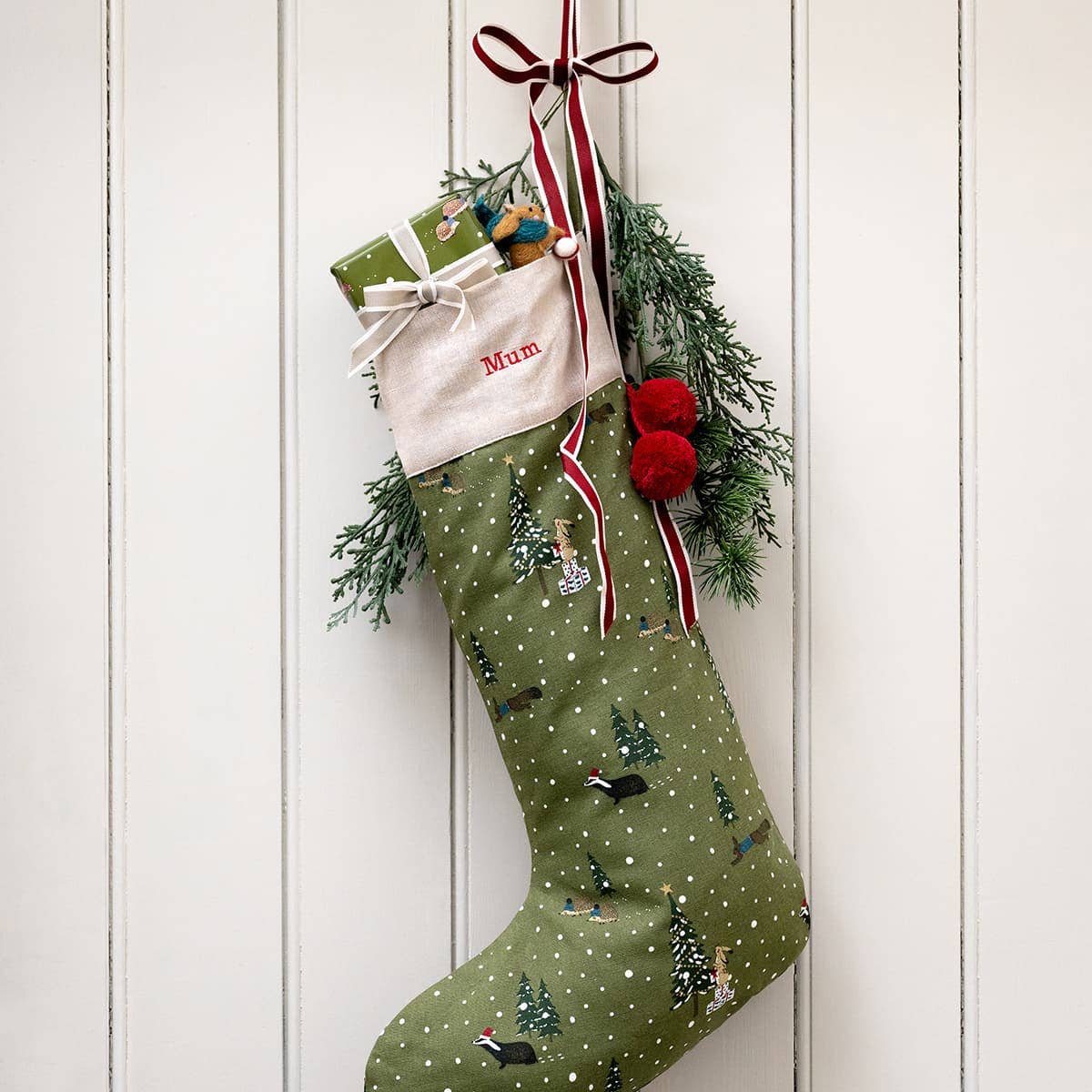 Festive Forest Christmas Stocking - Rockermumma