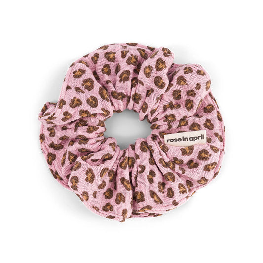 SCRUNCHIE MINI LEOPARD CANDY PINK