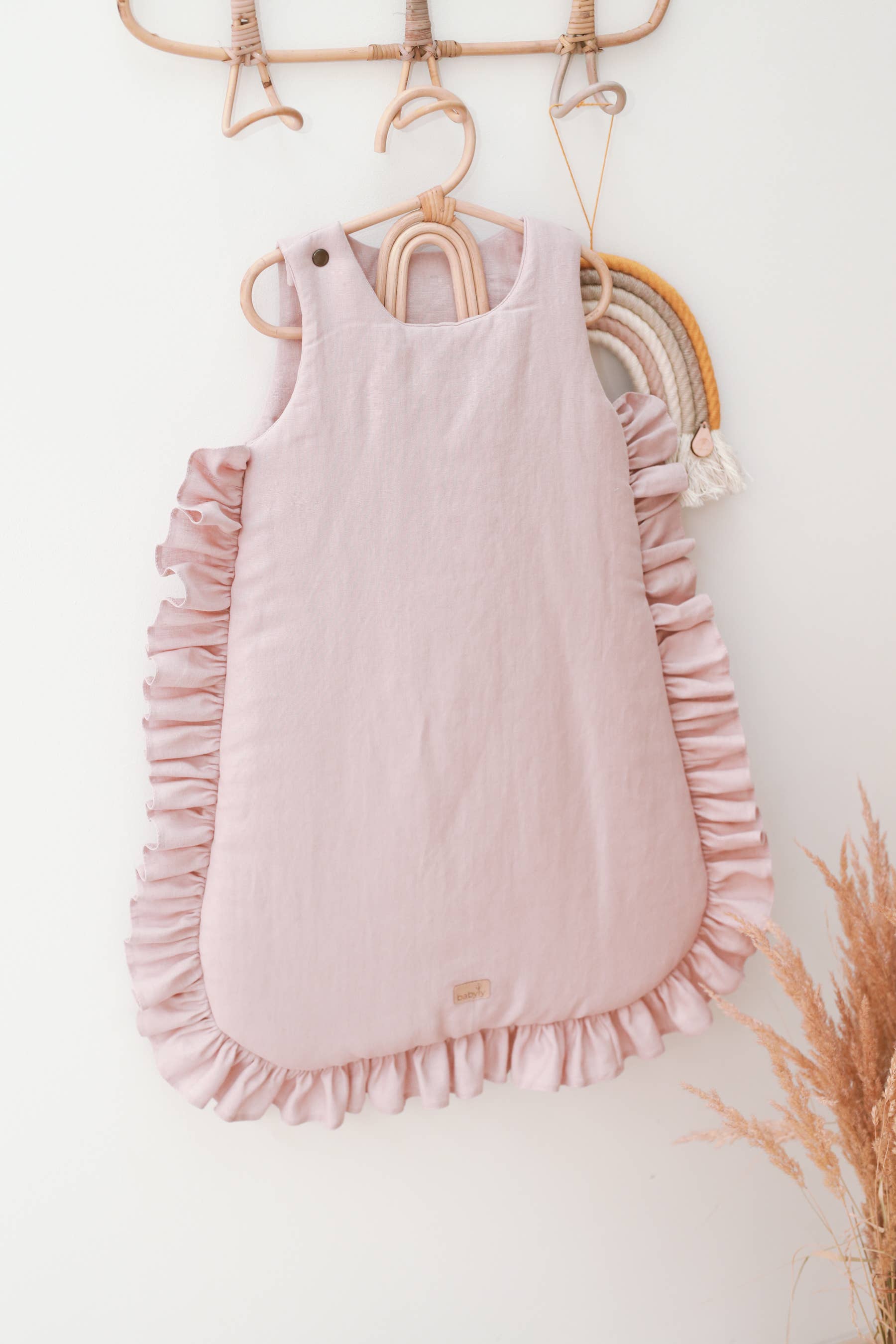 Linen baby sleeping bag frills -2 colors / 1, 1.5, 2.5 TOG