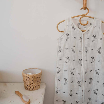 ADELE LIGHTWEIGHT BABY SLEEPING BAG - FAWN ECRU